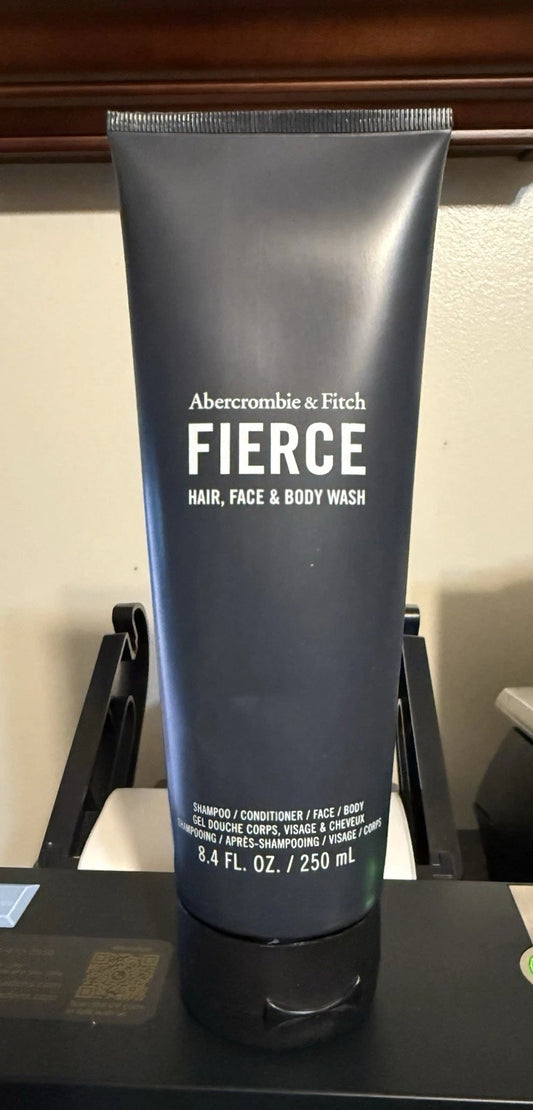 Abercrombie & Fitch FIERCE Face, Body Wash Shampoo Conditioner NEW Sealed 8.4 oz